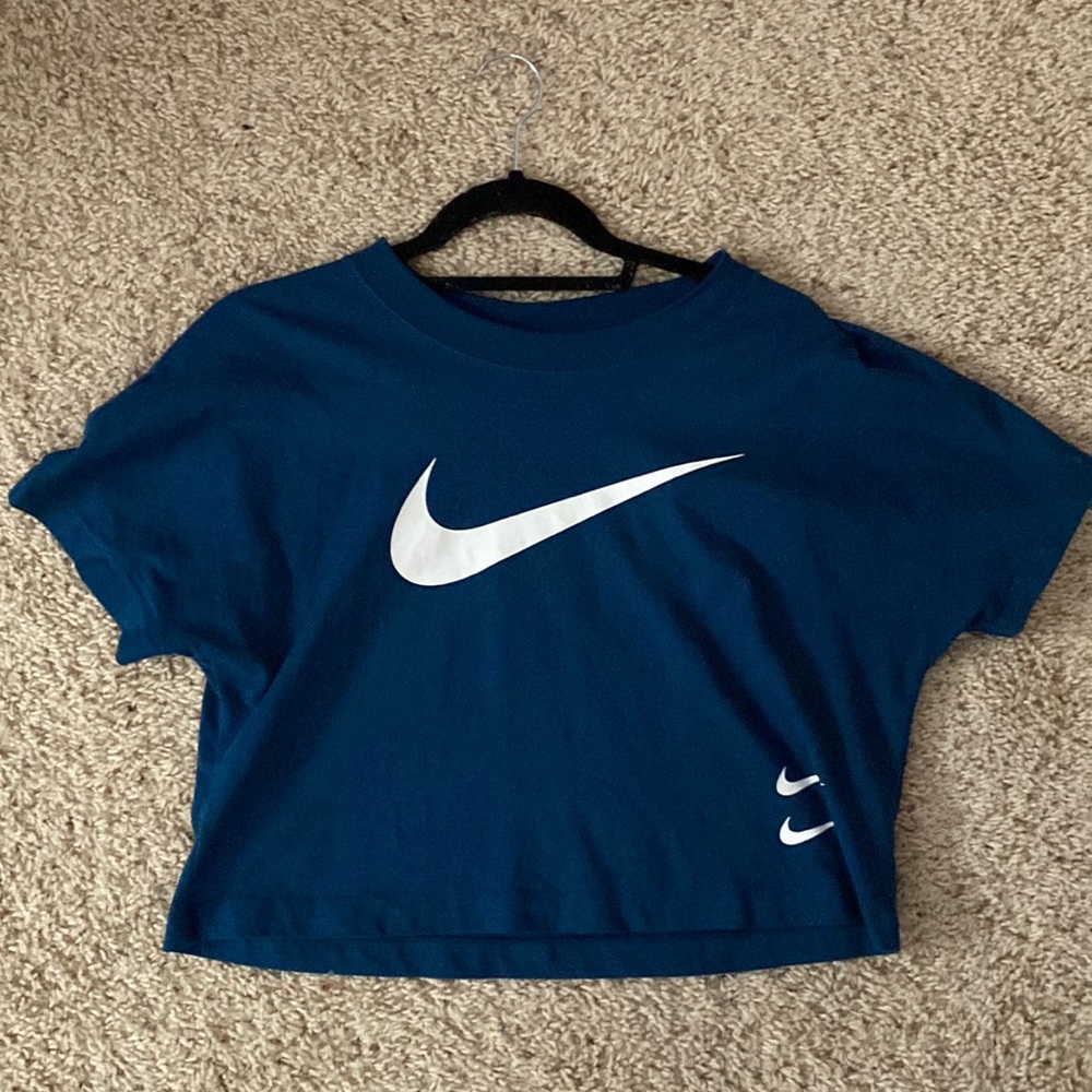 Blue Nike crop top